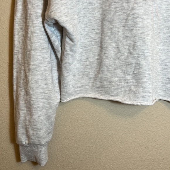 GARAGE Light Gray Cropped Pullover Sweatshirt - Picture 5 of 14